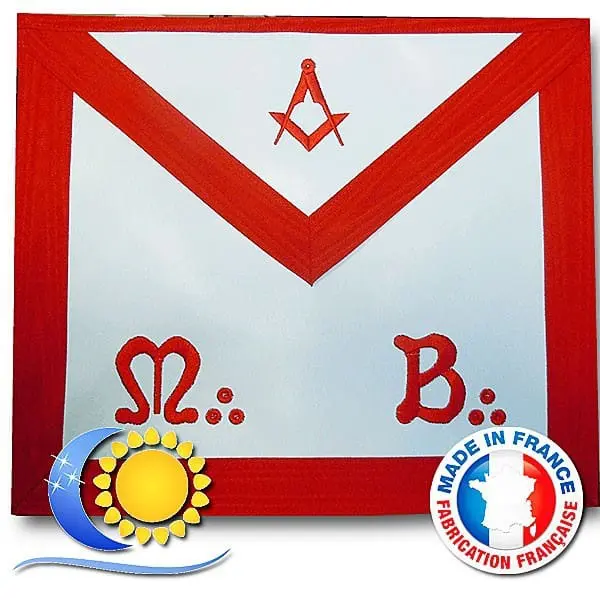 REAA Tablier de Maitre peau MB compas equerre cuir petit modèle 32×27- fabrication française L&S