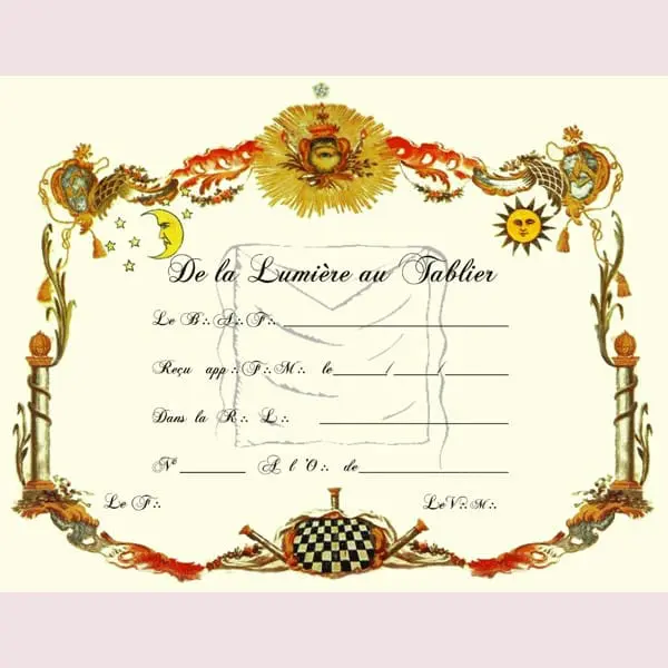 Diplôme apprenti Maçon