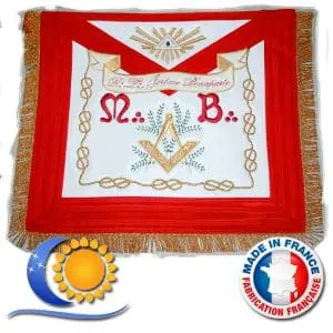 REAA Tablier de VM d’honneur, peau, frangé, modèle tradition
