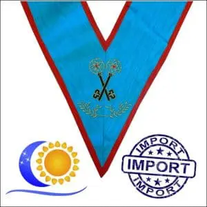 REAA Sautoir brodé fonction officier trésorier Import
