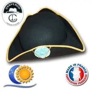 Tricorne Souple galon doré et rosette Taille 55 à 62 – Fabrication française