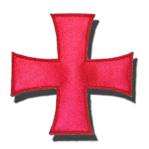 Croix templière thermo-collante pour Chlamyde