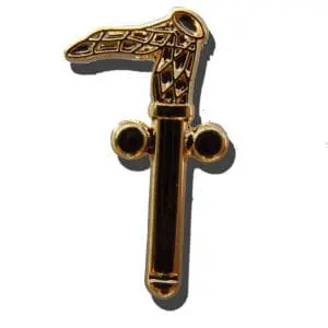 Pins two ball cane doré