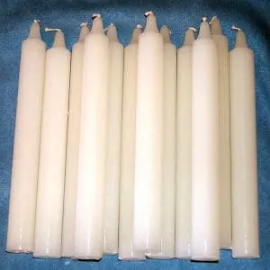 Bougies blanches lot de 12