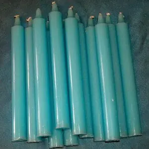 Bougies bleues lot de 12