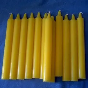 Bougies jaunes lot de 12