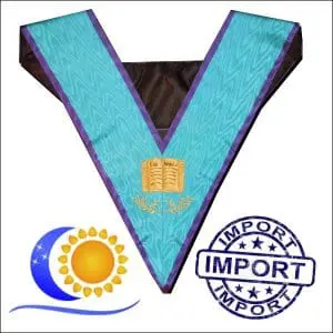 Memphis Misraim Jeu de 9 sautoirs officiers de loge Import