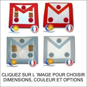 Tablier 3 rosettes en peau