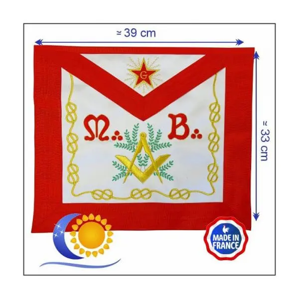 REAA Tablier de Maître modèle tradition en satin - Fabrication française L&S