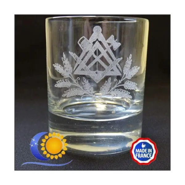Lot de 6 verres à wisky gravés