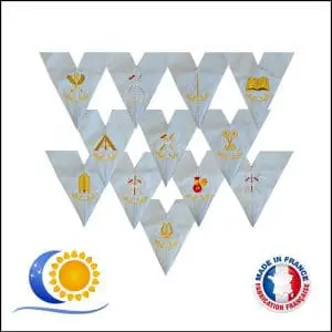 RFT Jeu de 11 sautoirs fonction officier brodée fab. française