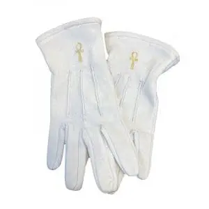 Gants blancs Memphis Misraïm Uni Coton 3 griffes