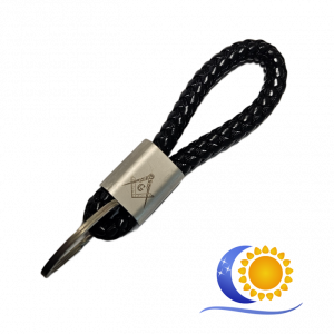 Porte-clés Maçonnique métal & cordon tressé gravure laser